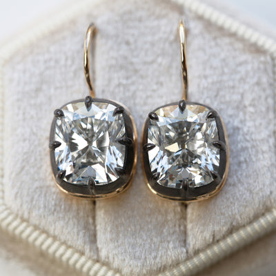 Georgian Inspired Diamond Drop Earrings