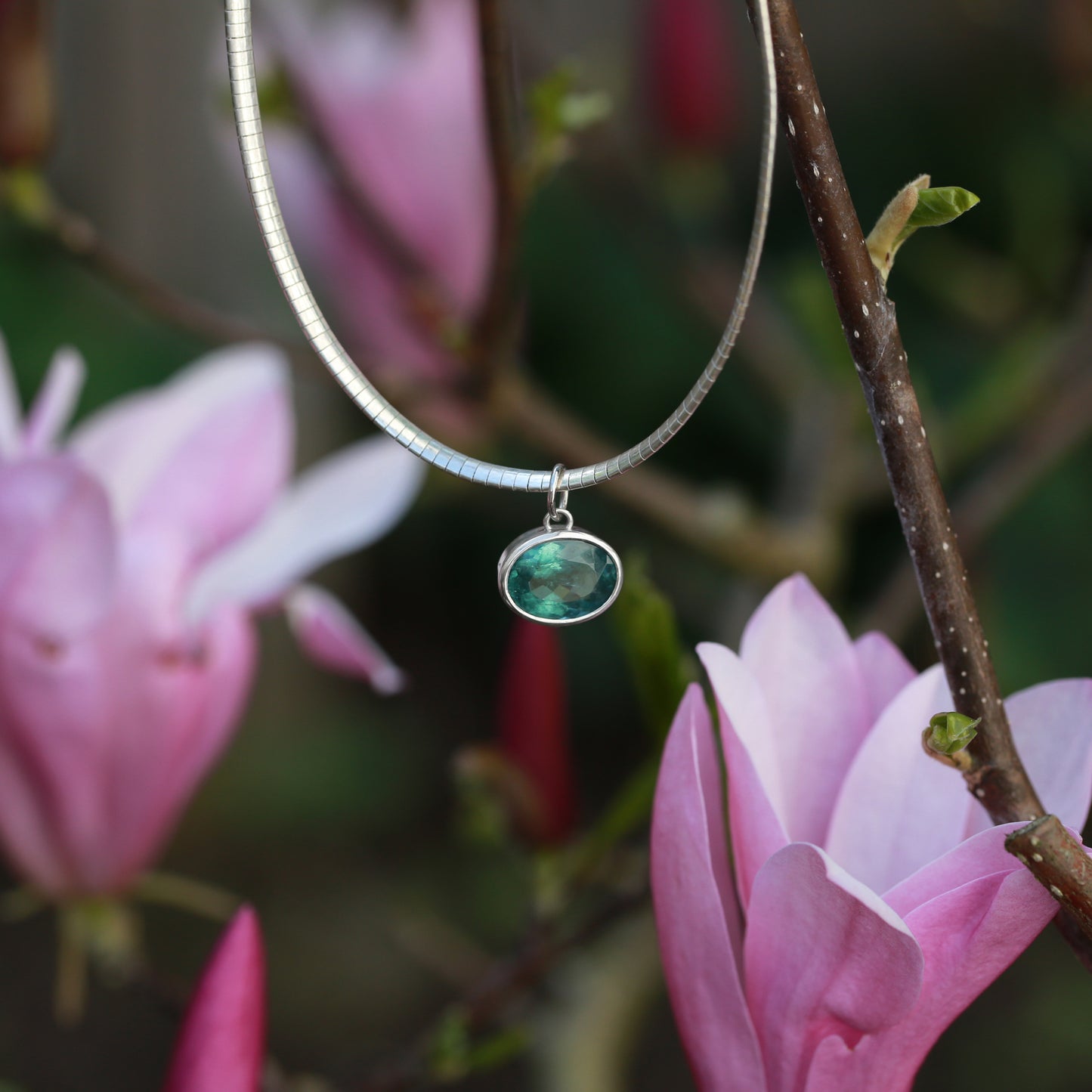 Sterling Silver Tourmaline Necklace