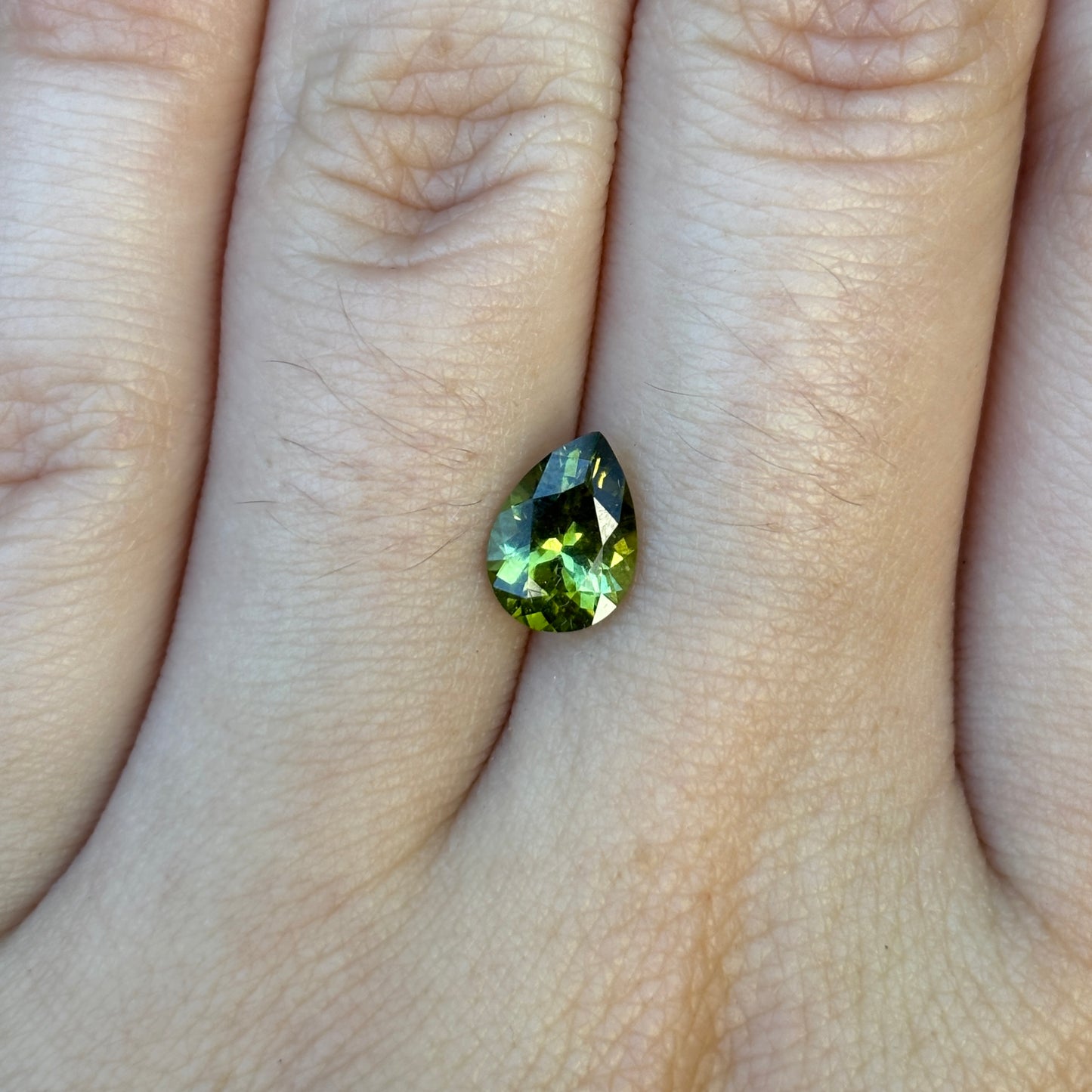 1.1ct Olive Green Pear Tourmaline