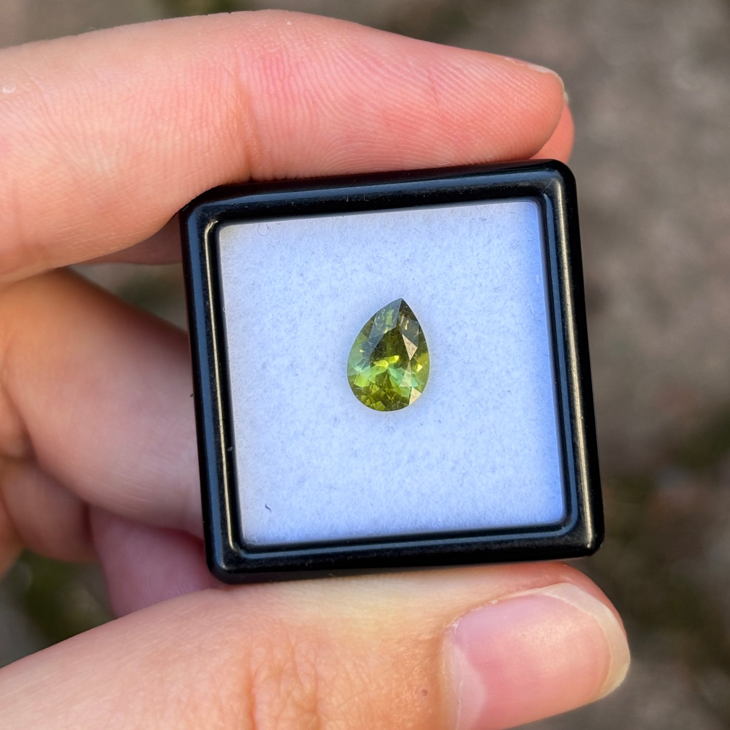 1.1ct Olive Green Pear Tourmaline