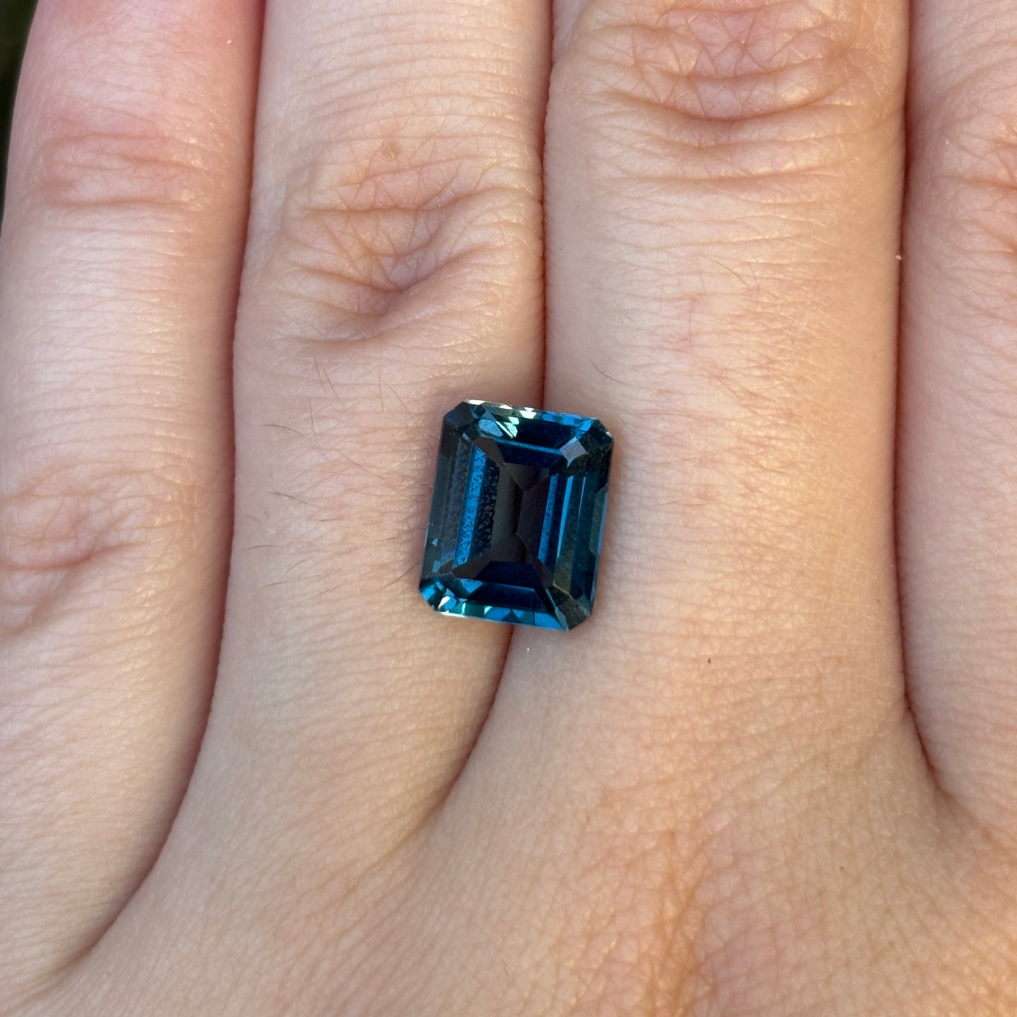 3.9ct Emerald Cut Blue Topaz