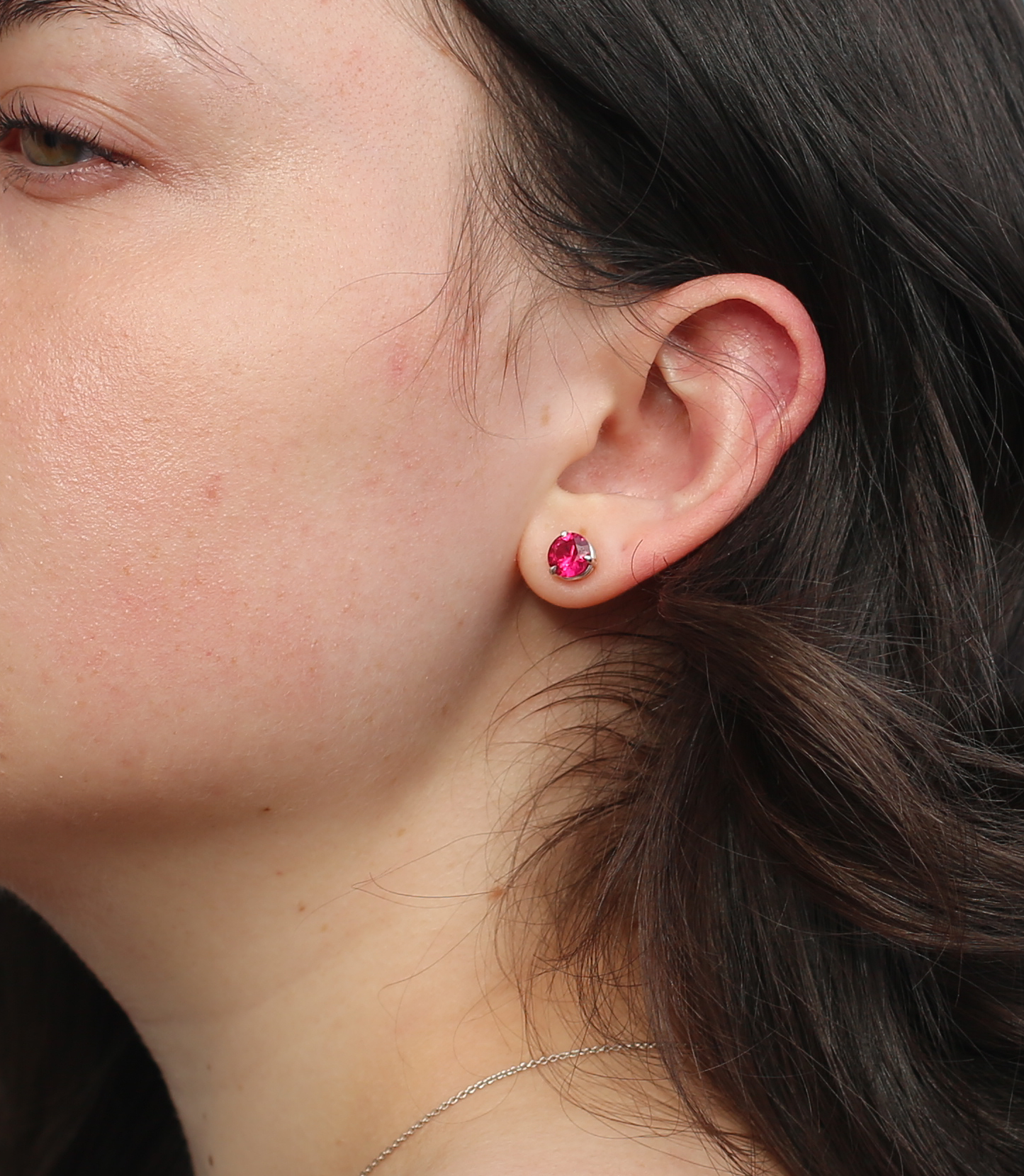 Zircon Martini Studs and Necklace
