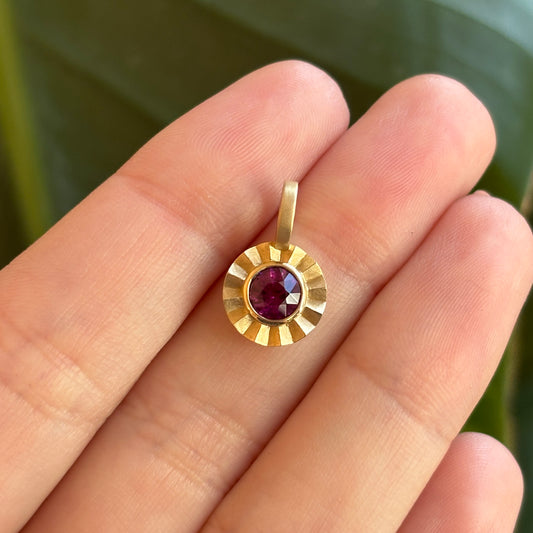 Grape Garnet Drop of Light (14k)