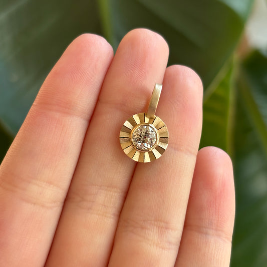 0.90ct Antique Old Mine Cut Drop of Light