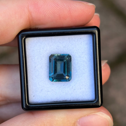 3.9ct Emerald Cut Blue Topaz
